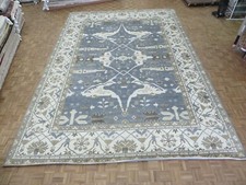 12'3 x 17'9 Hand Knotted Denim Blue Oushak Oriental Rug G9731