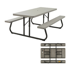 Lifetime 6 foot Outdoor High-Density Polyethylene Folding Picnic Table