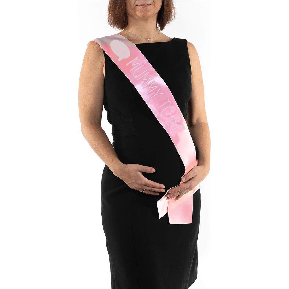 Pregnant AF Sash For Baby Showers - Gold Lettering Mom To Be Sash