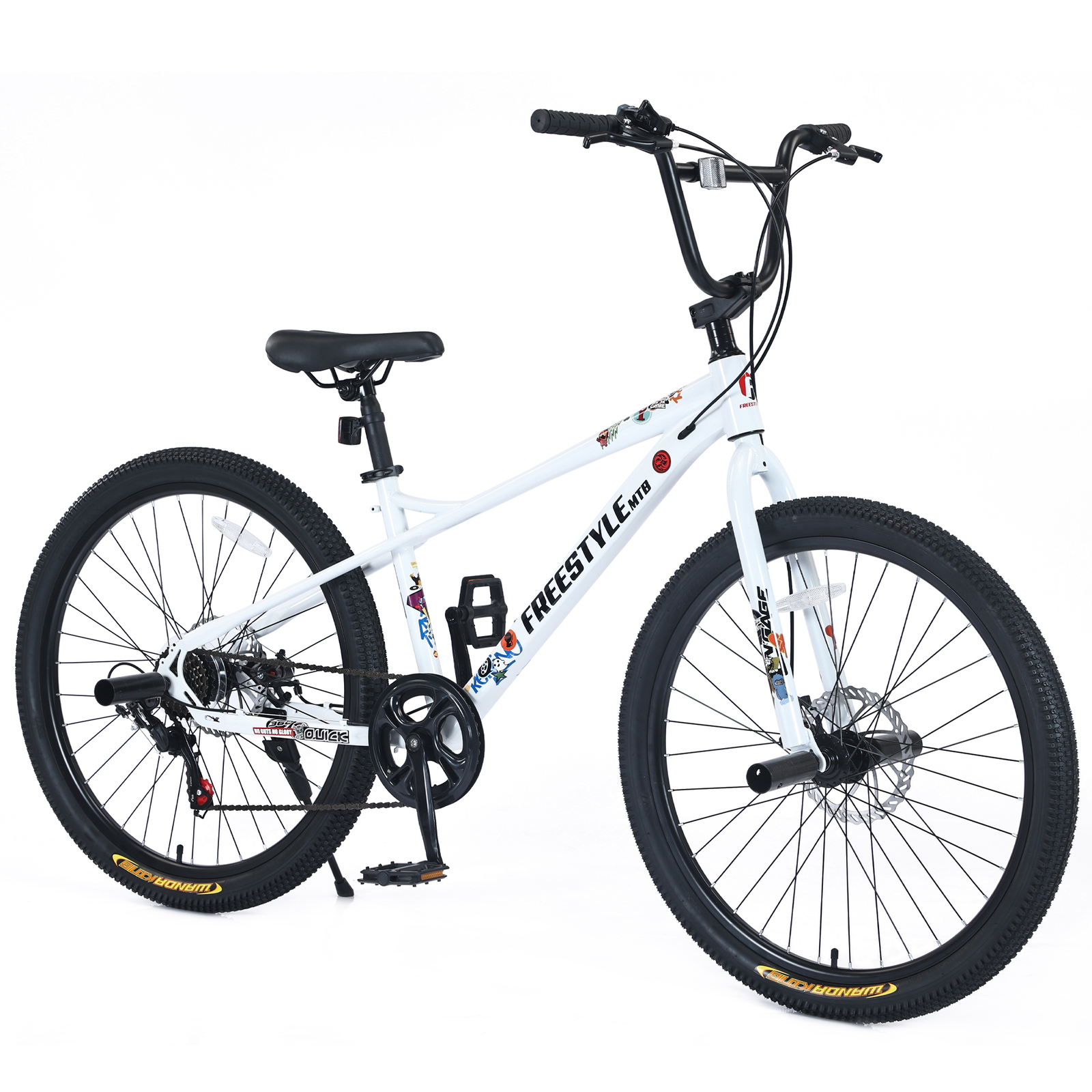Freestyle Kids Bike Double Disc Brakes 26 Inch Children's Bicycle for Boys Girls