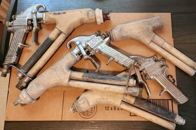 3 Binks Model 70B Electrostatic Painting Spray Guns