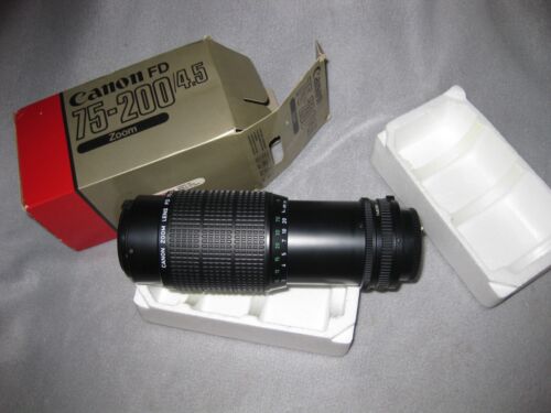 Canon Zoom Lens 75-200mm 1:4.5 Macro Lens in box