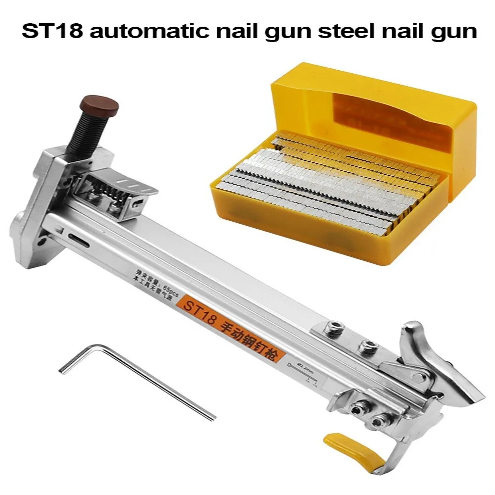 Manual Mini Steel Nail Rivet Tool High-pressure Nail Gun Manual Steel Nail  Gun Strength Adjustable Double Silencer For Home DIY - AliExpress
