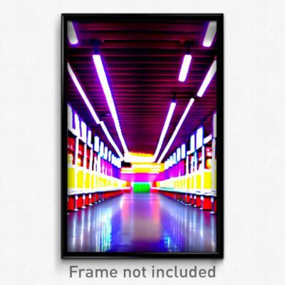 Pixel Art Poster - Vivid Aisle (8 Bit Psychedelic Trippy Weird Video Game Print)
