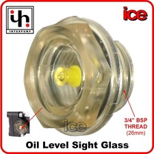 Oil Fluid Level Measure Sight Glass 3/4" (26mm) Pump Gearbox Hydraulic Reservoir