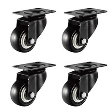 4 SET 2" Heavy-Duty 600lbs Caster Wheels w/ Swivel for Cabinets Table Carts