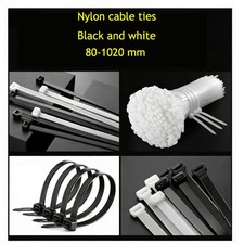 Black / White Cable Ties Zip Ties Long Short Small Thick Thin Long Heavy Duty