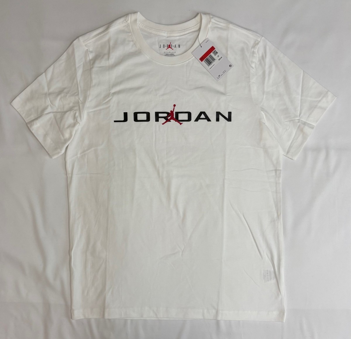 Nike Air Jordan Men's White T-Shirt Sz Large Jumpman Logo IB7353