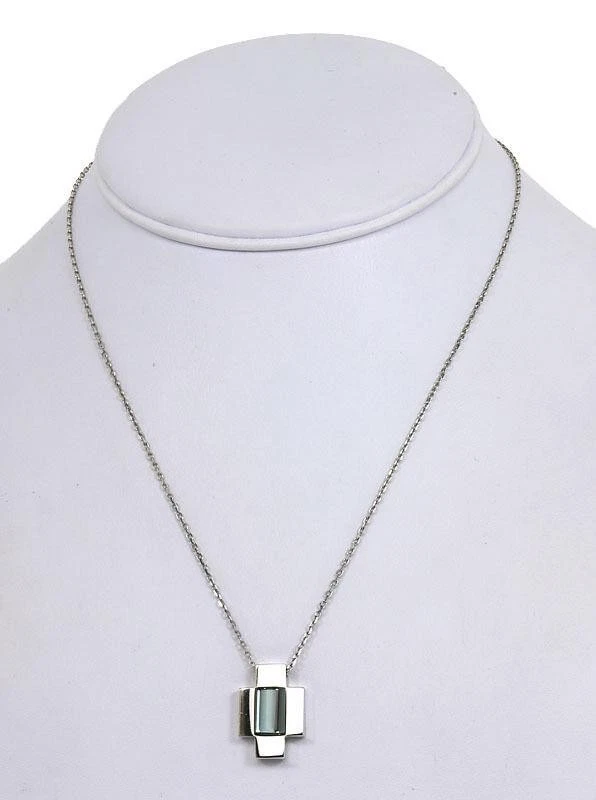 Colgante Gucci Topacio Oro Cruz Blanca 18k con Cadena Foto 2 de 4