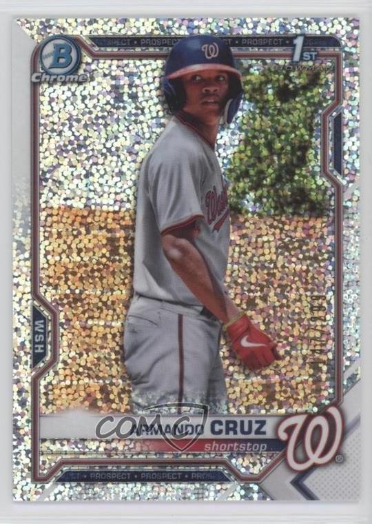 2021 Bowman Chrome Prospects Speckle Refractor 147/299 Armando Cruz #BCP-247 z1r