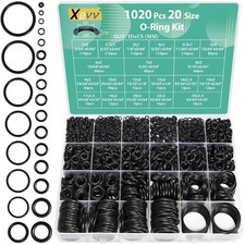 1020 Pcs O Ring Kit 20 Size Nitrile Rubber O Ring Assortment Set for Car Auto Ve