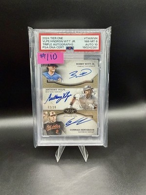 2024 Tier One Witt Jr Volpe Gunnar Henderson Triple Auto /10 PSA 8 Auto 10 #2/10