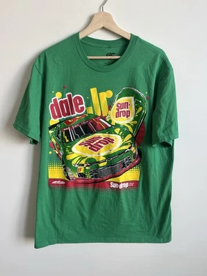 Dale Earnhardt JR NASCAR AOP T Shirt Mens XL Racing Sun Drop Green A+ Chevy - Image 1 of 4