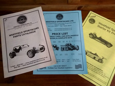 WESTFIELD 7 PARTS CATALOGUE, PRIC ELIST AND STARTER KIT PRICE LIST