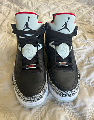 Jordan Son of Mars Men s Mid Top Lace-Up Basketball Sneakers Black/White/Red