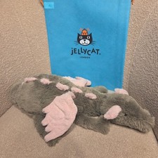 Jellycat Malachy Dragon 20 Inch Large Plush Stuffed Animal RARE