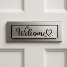 Welcome Door Letterbox Sticker Vinyl Decal Front Home Entrance Weatherproof Sign