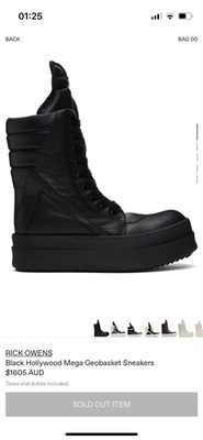 靴 rick owens Hollywood Mega Geobasket Rick Owens Hollywood Mega Geobasket | eBay