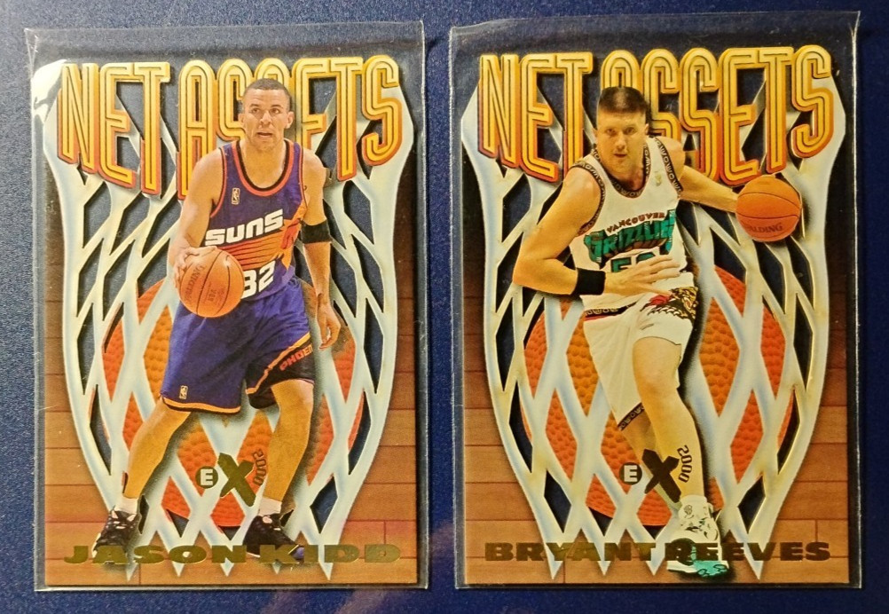 Jason Kidd #9, Bryant Reeves #15. 1996-97 Skybox E-X2000 Net Assets, Die cuts