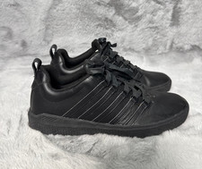 K-SWISS Men's Classic Black 9.5 Low Top Leather VN Sneaker 05632-094 Blue Bottom
