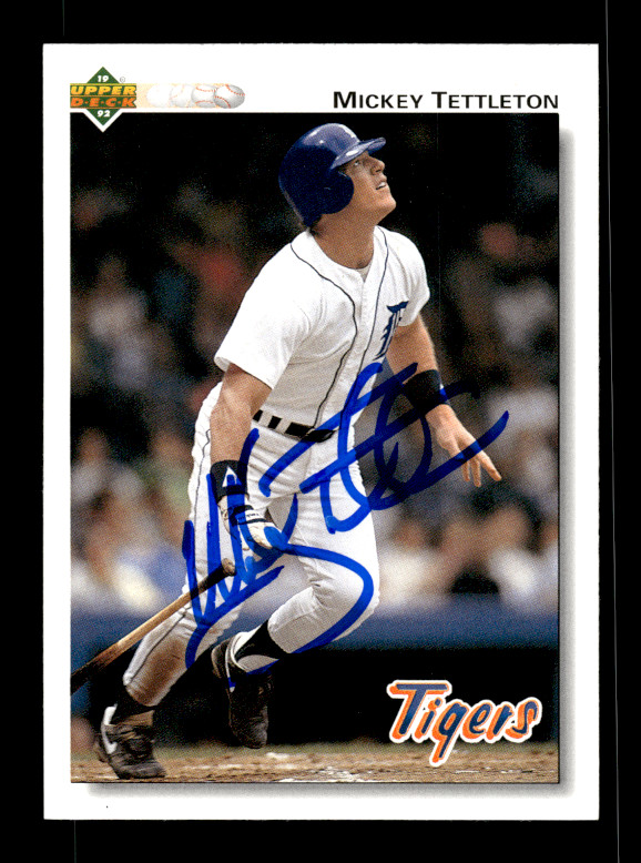 1992 Upper Deck # 251 Mickey Tettleton Autograph Signed Auto Card (B66) Tigers