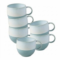 Like. By Villeroy & Boch Perlemor Aqua Henkelbecher 290 Ml 6Er Set In Hellblau