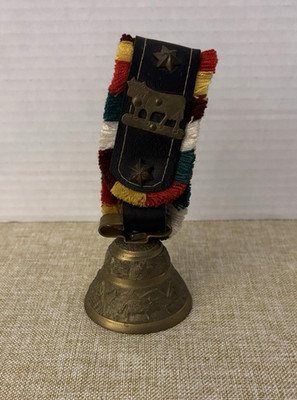 VTG Furstentum Liechtenstein Souvenir Alpine Brass Cow Bell