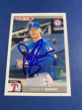 RUSTY GREER 2004 TOPPS TOTAL #17 AUTO IP SIGNED TEXAS RANGERS TRHOF ALABAMA