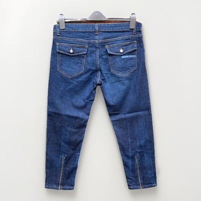 Vintage Prada Jeans Damen Gr. 30 Straight Pedal Pusher Calf Zip Cropped Italy ''