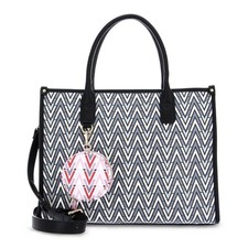 Image of VALENTINO Women’s Shoulder Bag Tonic Tote Nero / Multicolour Logo Handbag New 