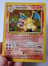 1999 Pokémon Base Set Charizard Holo Unlimited 4/102 WOTC Vintage Rare