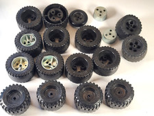 Meccano Wheels Job Lot Mixed Vintage Plastic & Rubber Tyres Spares Parts Bundle