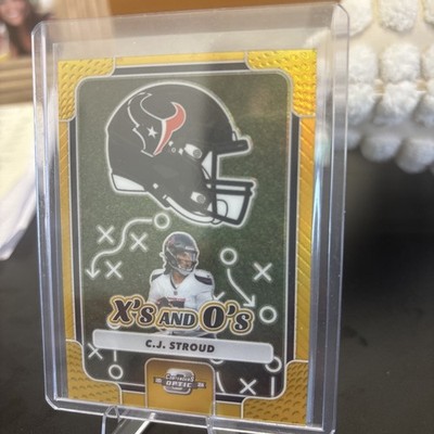 2024 Optic Contenders X's and O's CJ Stroud Gold /10 Jersey Match 7/10