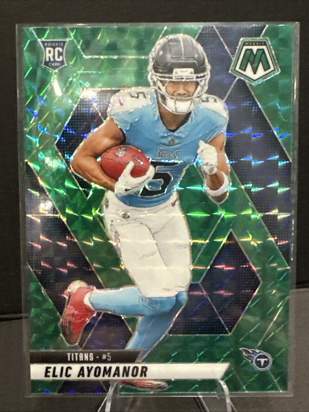 2025 Panini Mosaic Elic Ayomanor #333 RC Rookie Green Mosaic Prizm Titans SP NFL
