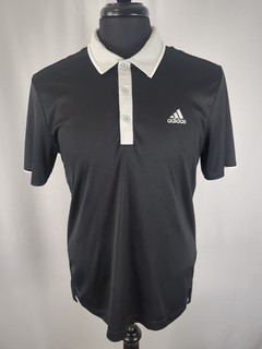 Adidas Mens ClimaCool Golf Polo Shirt Black Size Medium Soccer Performance