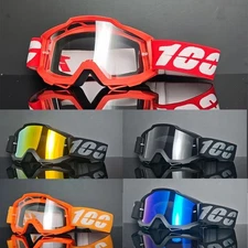 100% STRATA 2 MOTOCROSS MX GOGGLES enduro bike 100 PERCENT MIRROR / CLEAR