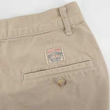 Vintage Polo Ralph Lauren USA Mens Khaki Pleated Chino Pants Made in USA 28x31