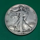1943 P Mint Walking Liberty 90% Silver USA War Time Half Dollar