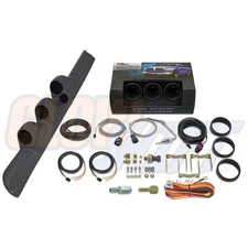 GlowShift T7 Boost EGT Fuel Press Gauges + Gray Pod for 98-02 Dodge Ram Cummins
