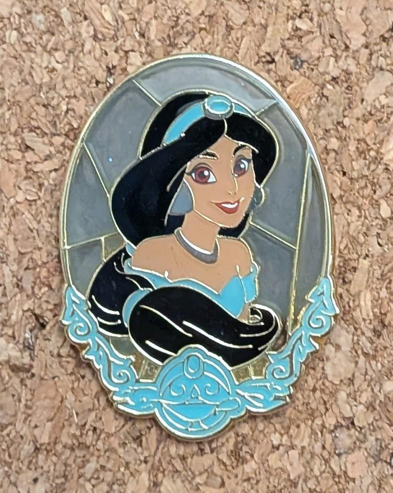 Disney Pin Jasmine Princess Portrait Stained Glass Loungefly 2025
