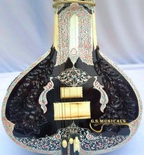 Handgefertigte Sitar Royal Pro Ravi Shankar Style + Fiberglasgehäuse GSM083