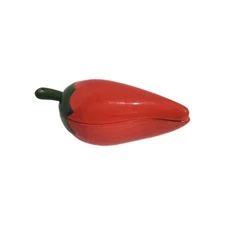 CHILI PEPPER Serving Bowl With SPOON SALSA Condiment Holder 7" Long 