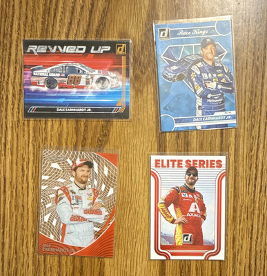 Panini 2020 NASCAR Donruss Dale Earnhardt Jr. 4-Card Lot Revved Up Elite