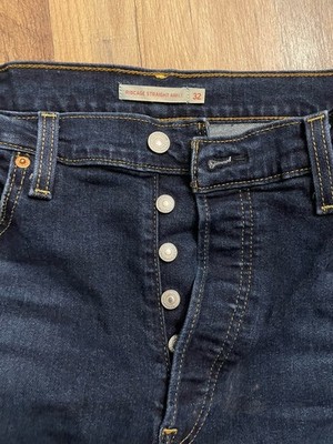 Levi's Ribcage Straight Ankle Dark Blue Women s Denim Jeans High Rise Size 32