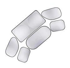 6x Car Windshield Sun Shade Set Silver Coated Double Loop Automotive Sunshad NEW