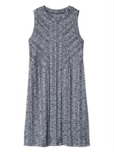Gap Navy Blue Marl Sleeveless Panel Rib Dress #223849 NWT! M Medium Petite PM