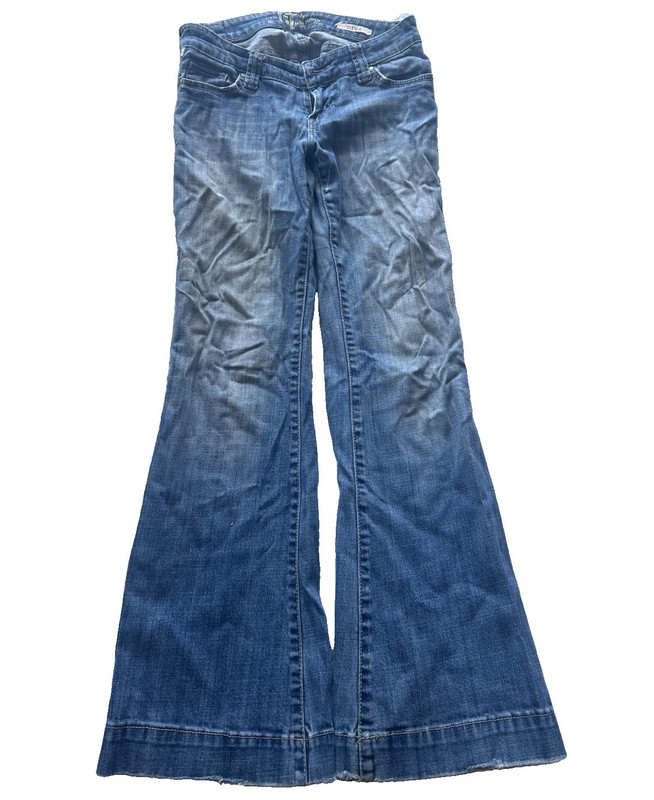 !it Girls Blue Bootcut Jeans Size 27 Cotton/Spandex Button Closure Solid