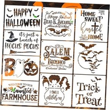 Stencils for Painting on Wood 12 x8 Large Stencil Boo Trick or Treat Halloween