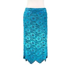 VTG ETHEREAL BEADED LACE MIDI SKIRT WHIMSICAL FAIRY ELF WITCH WHIMSYGOTH Y2K L