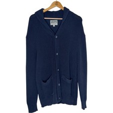 Stronghold Primark Cardigan Men's 2XL Dark Blue Button-Up Cotton